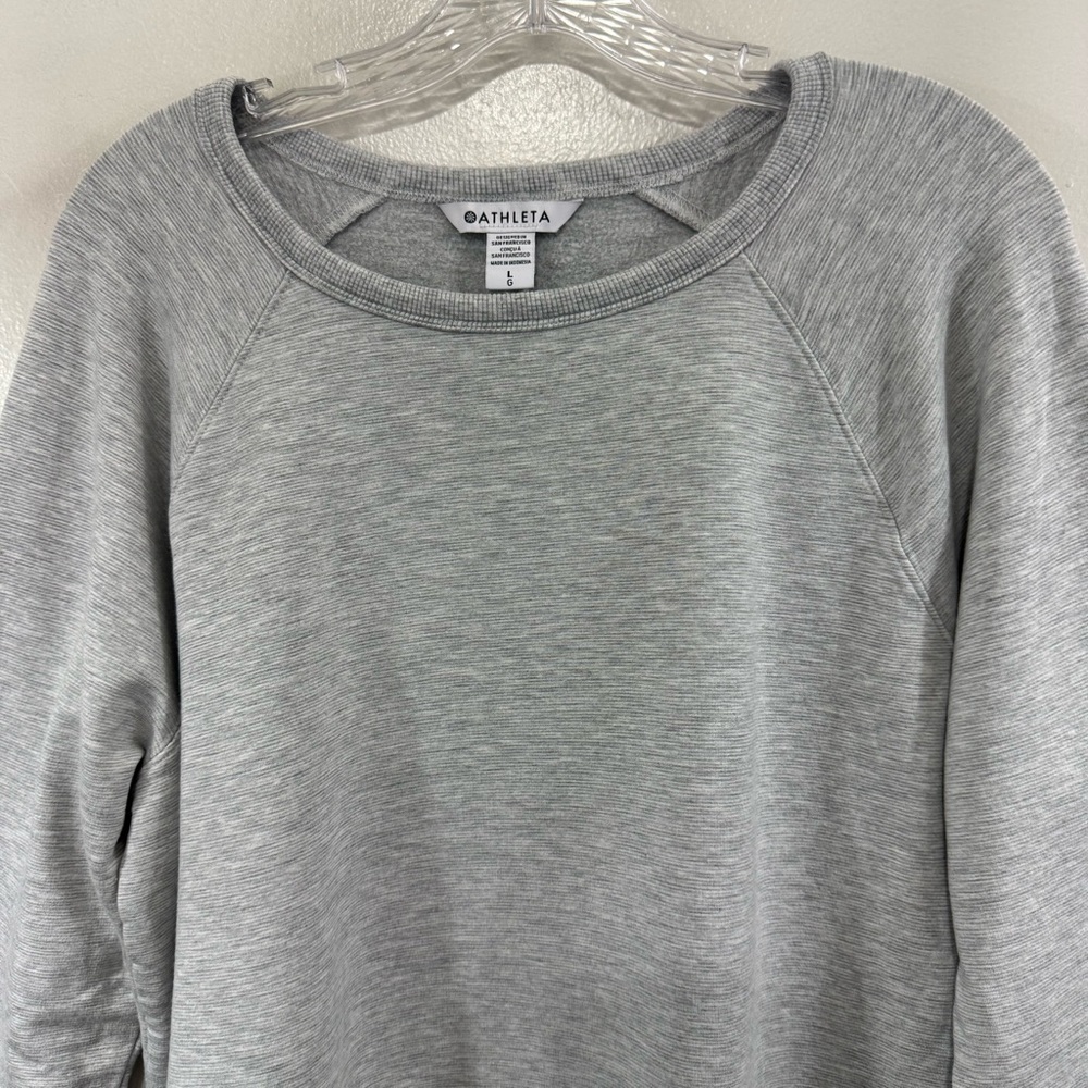 Athleta Coaster Luxe Recover Sweatshirt Gray Lounge Comfy Soft 659287 Sz Large - Picture 5 of 13